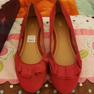 CHARLENE VELVET RED ROJO ROUGE FLATS SIZE 11